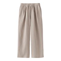 無印良品 MUJI 多色 MUJI/無印良品 汉麻水洗 女式长裤 淡黄色 M （160/66A ）