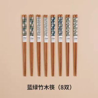 鹿谷川 日式实木筷子家庭套装 200g*10双