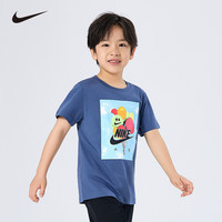 NIKE 耐克 童装男童纯棉短袖T恤 乡村蓝 120码