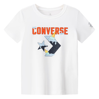 CONVERSE匡威 星箭标印花 纯白色 140/68cm 男童短袖T恤