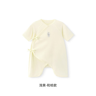 英氏 YEEHOO 婴儿连体衣 52cm 浅黄色