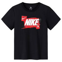 NIKE 耐克男童纯棉短袖T恤 正黑色 150码