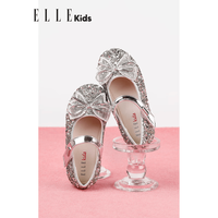 ELLE KIDS 儿童水晶鞋 银色 26码（内长16.5cm）儿童皮鞋
