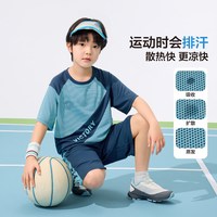 ZOSEE/左西 男童短袖运动套装 蓝色 130cm