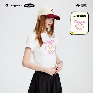 NVG·YOUNG 意大利小帆船联名花开富贵女士圆领短袖T恤