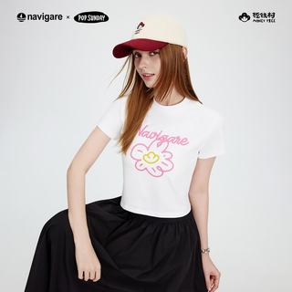 NVG·YOUNG 意大利小帆船联名花开富贵女士圆领短袖T恤