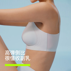 YOUKESHU 凉感聚拢 女士内衣 10A抗菌背心式透气收副乳薄款文胸