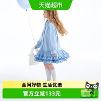 植木 童装女童裙子2025春季新款中大童花边衬衣裙公主裙儿童连衣裙