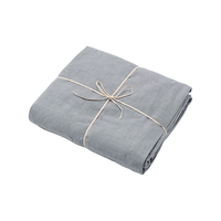 MUJI 無印良品 水洗棉床笠 灰蓝色 180×200×18~28cm