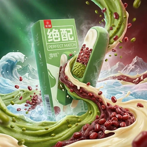 1.96元/支：光明 绝配炼乳红绿豆雪糕冰淇淋 75g*30支