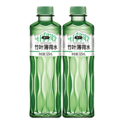 悠个 竹叶薄荷水325ml*10瓶/箱0糖0脂0卡夏日解暑薄荷味苏打天然水饮品