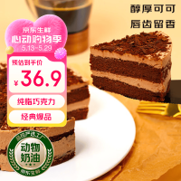 鲜京采 黑巧酪酪巧克力蛋糕420g/6块 动物奶油零食糕点下午茶节日礼赠