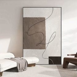 抽象极简黑白灰客厅挂画