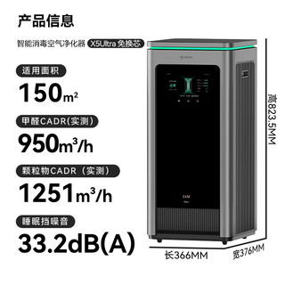 鸿蒙智选 免换芯无耗材 空气净化器