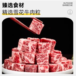 祁连天宝 雪花牛肉粒 原切牛肉块 400g*1盒
