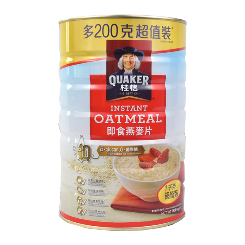 QUAKER/桂格 马来西亚即食燕麦片 1000g罐装
