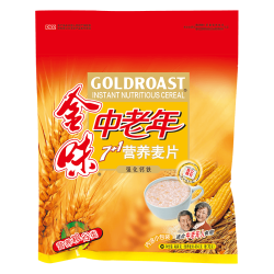 金味 7 1中老年人强化钙铁燕麦片 484g（18袋 10袋糖包）