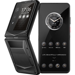 VERTU QUANTUM AI智能体 钛合金黑色机甲 16GB+1TB 折叠屏手机