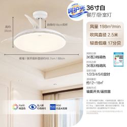 欧普照明 泽风 全光谱风扇灯 1级能效 36寸白