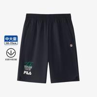 FILA 男中大童（130-175）梭织五分裤男童运动裤子