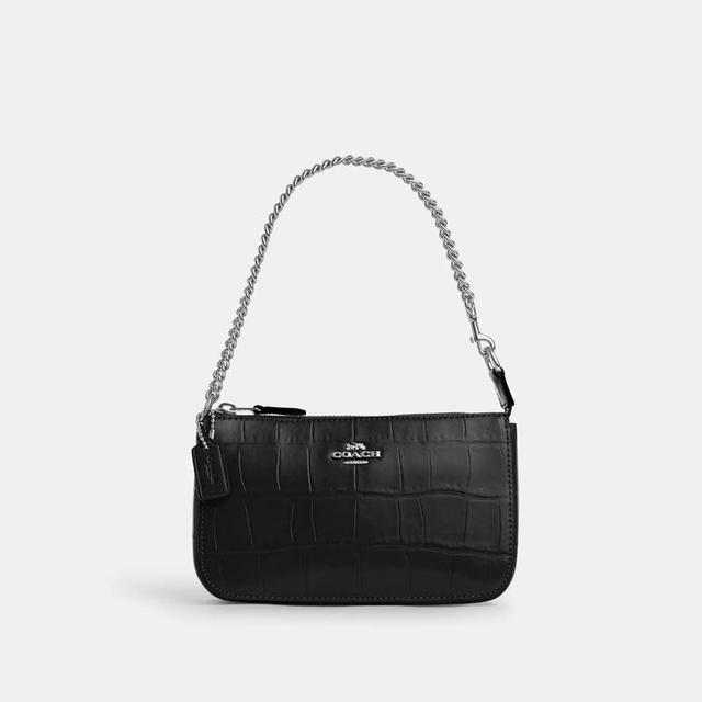 COACH 【520礼物】NOLITA19系列牛皮鳄鱼纹手提腋下麻将包真皮女包