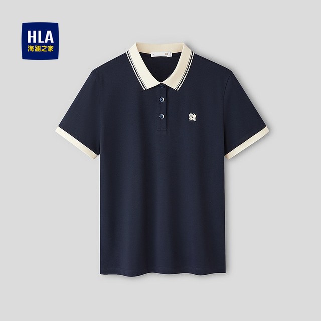 海澜之家 女士短袖POLO衫 HNTFW2F502A