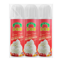 多美鲜 意大利进口喷射稀奶油250g*3瓶冷藏免打发动物奶油淡奶油