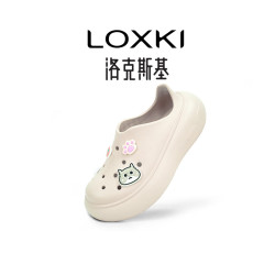 LOXKI 潮流单品！压街洞洞鞋 女款沙滩鞋
