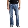 Silver Jeans Co. 男式 Zac 宽松直筒牛仔裤, Med Wash Scv218, 32 x 30（宽 x 长）