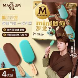 梦龙 迷你梦龙黑巧克力薄荷40g+香草味42g各2支
