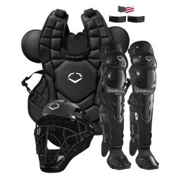 EvoShield G2S 棒球捕手装备套装 - 黑色,成人尺寸