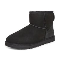 UGG 男式 Burra Mini1 雪地靴 踝高 经典迷你靴 休闲 非防水 Black 尺码9