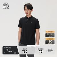 KOLON SPORT/可隆户外吸湿速干T恤 男士抗菌珠地POLO衫 LHPT6MTT25-BK 黑色 L 175/96A
