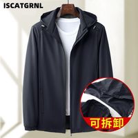 IS CAT GRNL 春秋可脱卸帽 男士夹克
