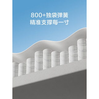 喜临门 云朗pro床垫 泰国乳胶黄麻独袋弹簧 软硬适中