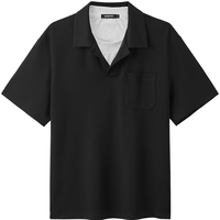  gxgjeans 垂感舒适 男士Polo衫 L (175) 黑色