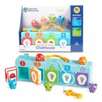 Learning Resources 锁钥匙小屋玩具 1.5-100岁 分类堆叠益智玩具 精细动作技能训练 手眼协调因果关系学习 动物主题蒙特梭利活动中心 学前教育