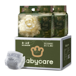 babycare 金山茶花纸尿裤加量装M34片*2(6-11kg)新生柔宝宝婴儿尿不湿箱装