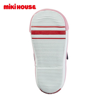 MIKI HOUSE 日本制女宝宝学步鞋 靛蓝色 内长15cm