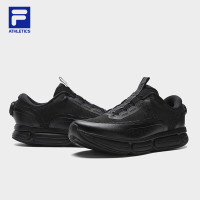 FILA 猎豹鞋|斐乐BOA回弹跑步鞋男鞋旋钮专业运动鞋网面透气鞋子 骏马黑-BB