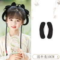 儿童汉服造型发髻汉服女童头饰古装假发包古风假发一体式发饰配饰
