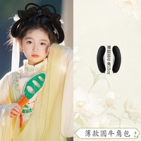 儿童汉服头饰假发古风一体式发包女童蝴蝶结假发髻古装盘发造型女