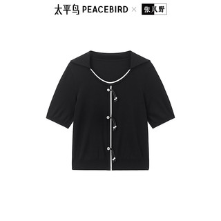  PEACEBIRD/太平鸟 国风撞边线 女士套衫