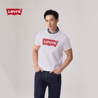 Levi's 美式宽松印花时尚简约舒适潮流纯棉圆领短袖T恤 白色 002A0-0000 M