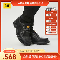 CAT 男士户外休闲复古工装低帮复古单鞋休闲鞋 黑色 42