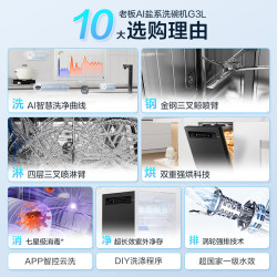 老板 W76A-G3L 21套自动开门智能投放嵌入式洗碗机