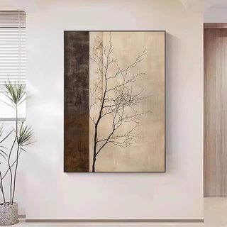 艾风格 宋代侘寂风新中式禅意装饰画 35*50cm 黑边纹理