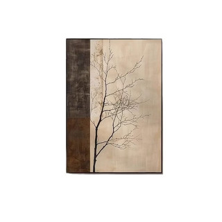 艾风格 宋代侘寂风新中式禅意装饰画 35*50cm 黑边纹理