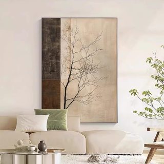 艾风格 宋代侘寂风新中式禅意装饰画 35*50cm 黑边纹理