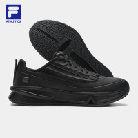 FILA 防水跑步鞋男鞋2026春季新款慢跑鞋运动鞋子健身房 黑-BK